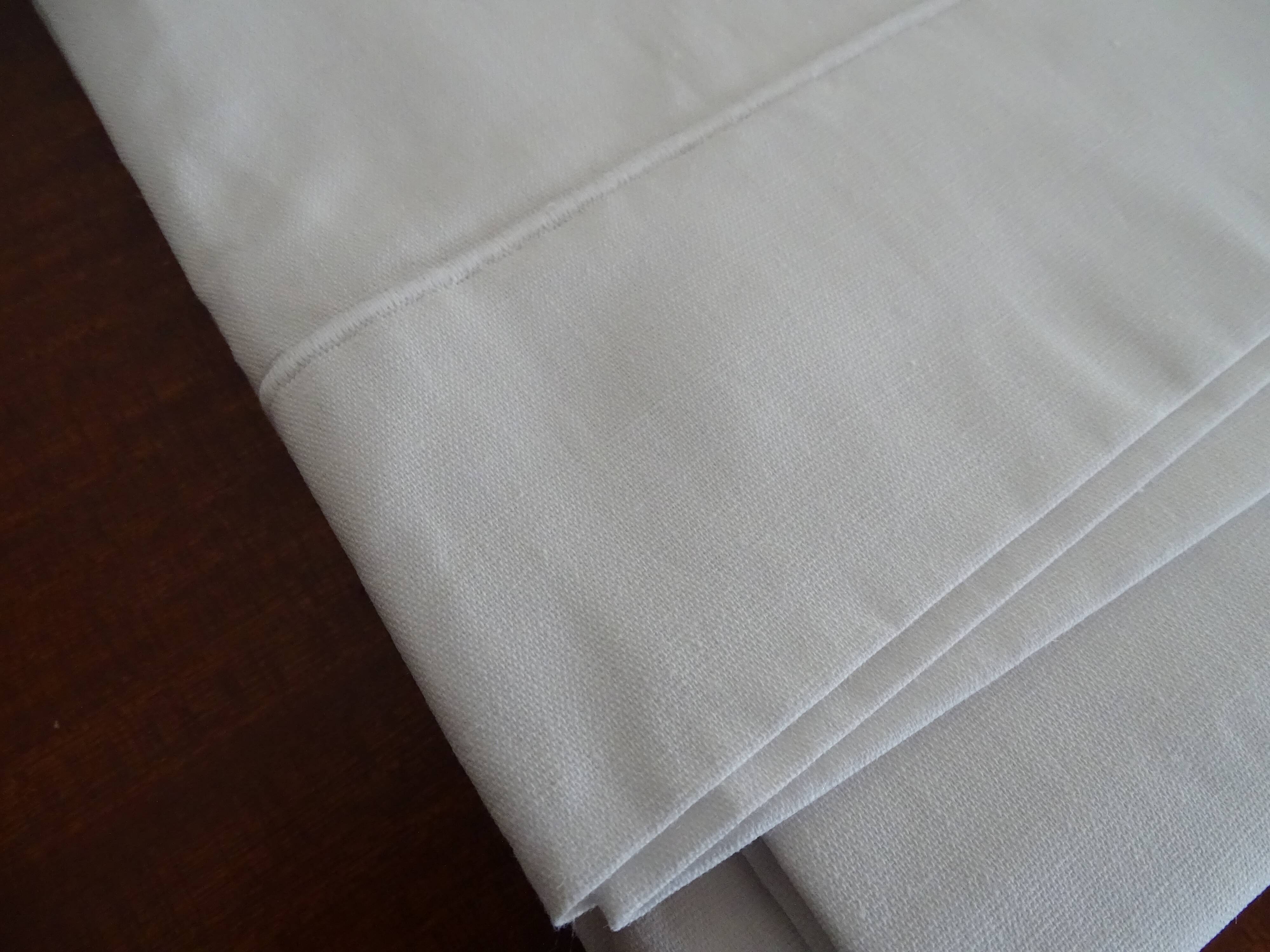 Flat sheet mestizo linen cotton "blue flower" 310 x 220