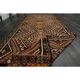 1970s Vintage Turkish Oushak Handmade Wool Cotton Orange Runner Rug 132X341
