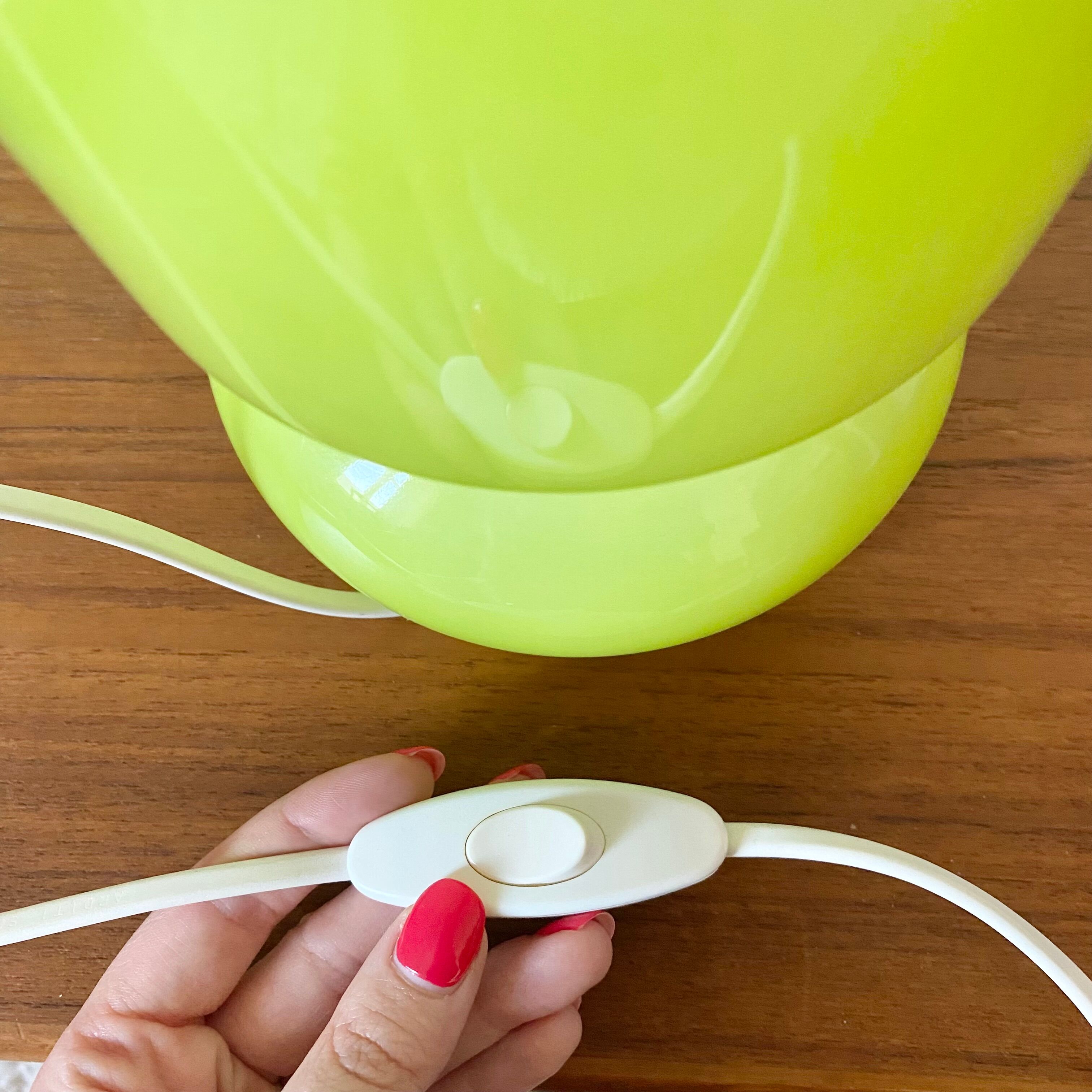 Blown glass mushroom lamp