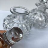 Pair of perfume bottles in crystal XIXth