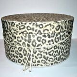 Vintage hat board - Leopard printed cardboard hat box 35x19cm