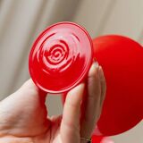 Six Red Glass Joy by Leonardo Drinking Glasses - Postmodern Memphis Style, 1980s Italian Vintage Glassware