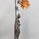 Brown patina table lamp