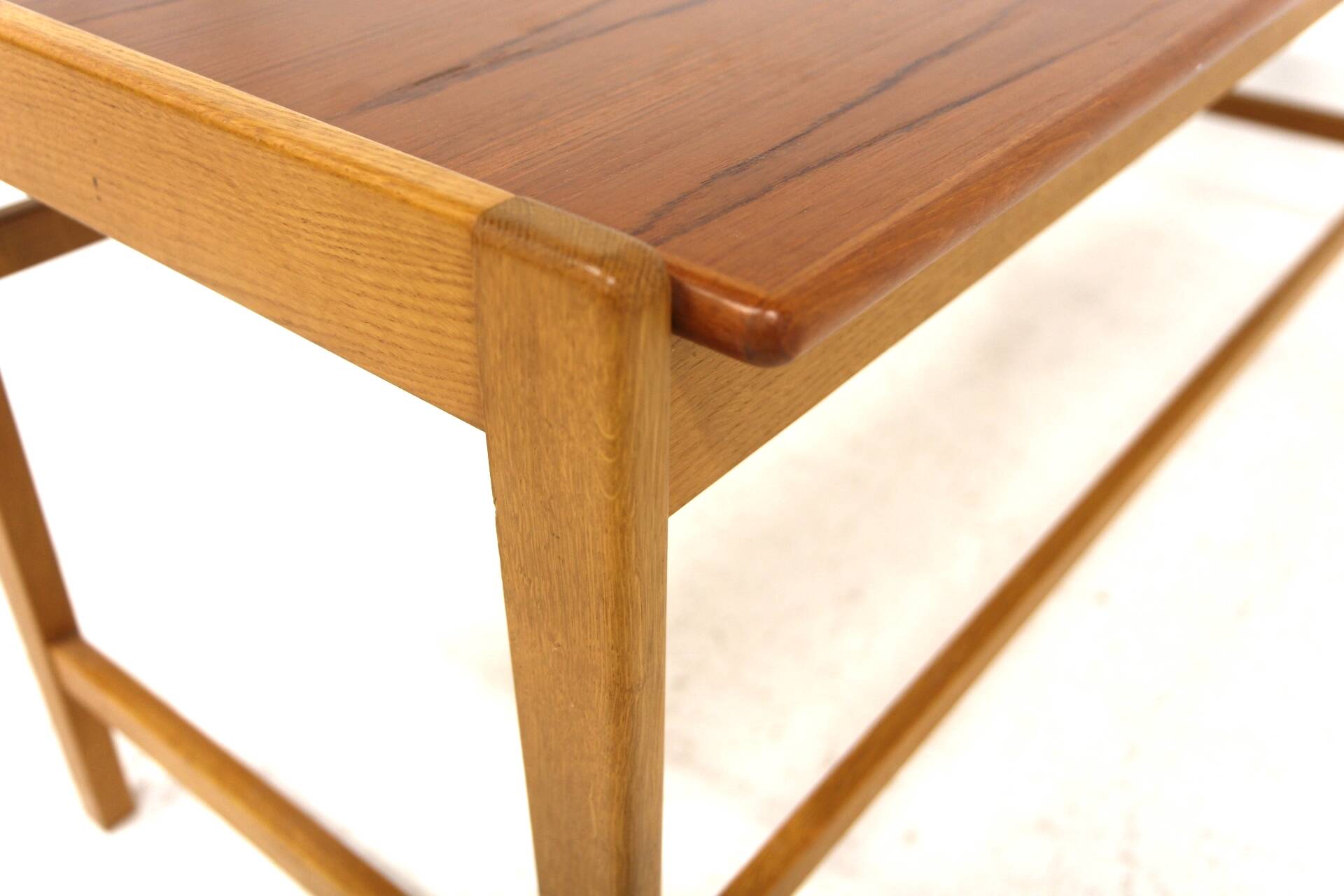 Scandinavian teak and oak bench, Sweden, 1960