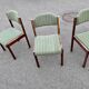 Série de chaises scandinave fauteuil chaise ottoman en palissandre