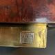 Bedside of Jean-Claude Mahey in elm magnifying glass and brass circa 1970
