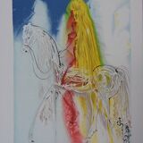 Salvador dali: the horses, lady godiva, 1983, signed lithograph