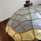 Ceiling light in mother-of-pearl and brass