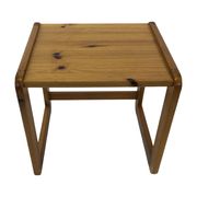Vintage set of three pine side tables nesting tables nest of tables 1970s