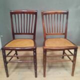 Pair of "1900" caned chairs