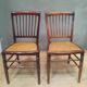 Paire de chaise "1900" cannée