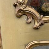 Trumeau & peinture début du XIXe en bois doré.