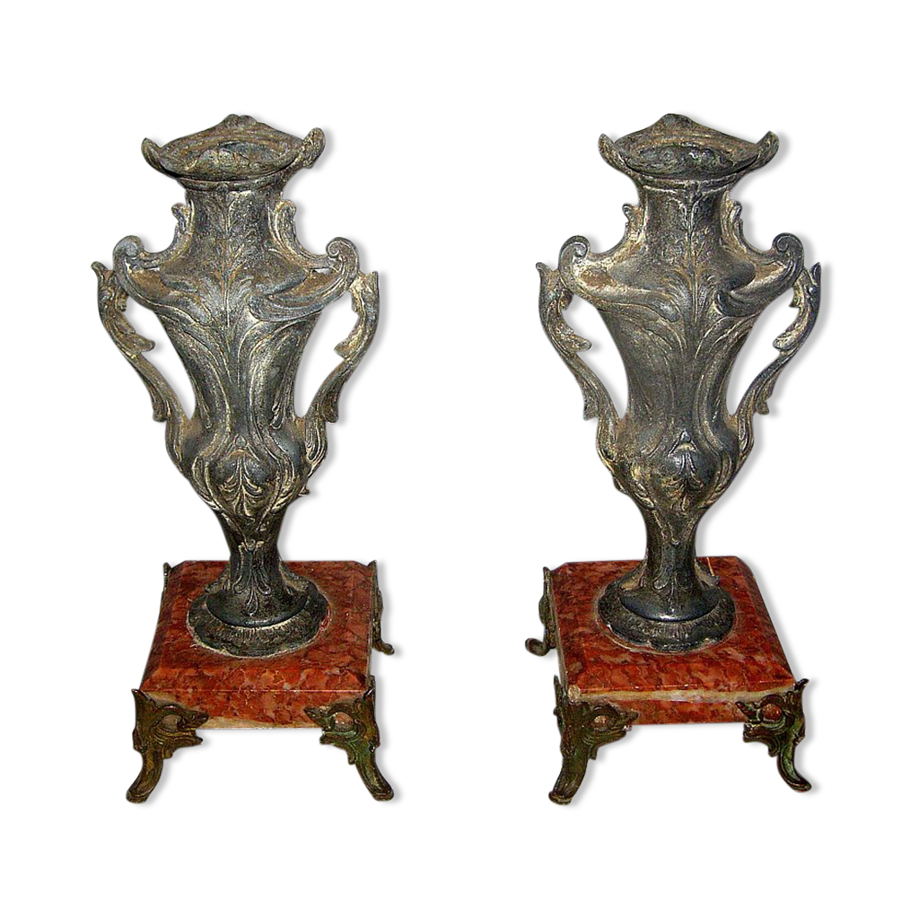 STATUE EN REGULE Socle Marbre Retour De Chasse Par Moreau EUR 79,00