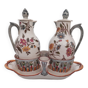 Ancien huilier vinaigrier - faience
