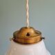 Art Deco pendant light in white opaline glass, 1920s-30s