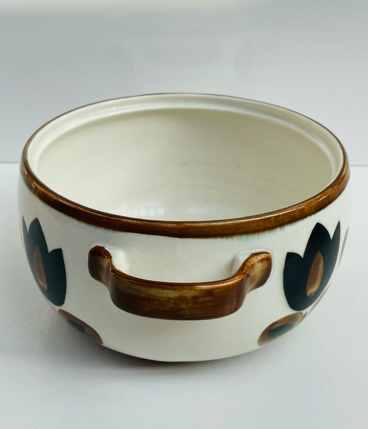 Vintage Boch "Kimono" cache-pot in earthenware – Belgium, 1950s