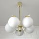 Mid-century modern vintage chandelier MCM Sputnik white hanging lamp 1970's