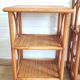 Rattan bedside table bookcase