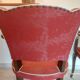 pair of red bridge armchairs