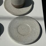 Modular Indonesian ceramic tableware service (6 elements + cups)