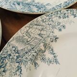 Suite de 3 assiettes St Amand Lebacqz & Bouchart "Colombier"