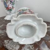 Pair of large 19th century church vases in painted white Paris porcelain