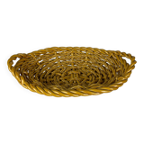 Ocher-colored ceramic basket