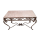 Table basse metal et marbre