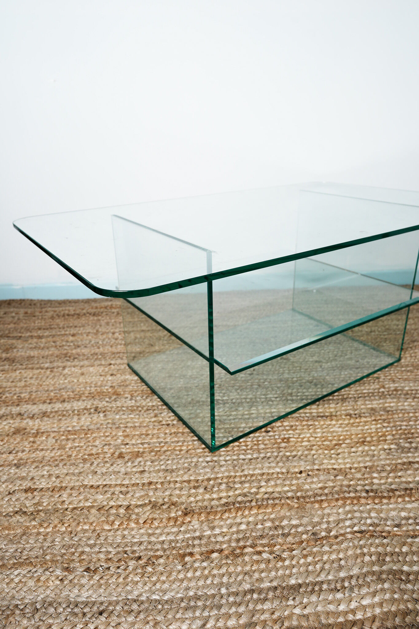 Glass coffee table