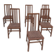 Set of 6 Dining Chairs by Mario Marenco for Mobilgirgi, 70s