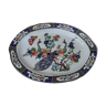 Plat porcelaine décor oiseaux paons ancien