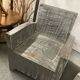 Pair of industrial metal armchairs