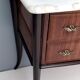 Black Walnut Dresser Produced by Dassi with Carrara Marble Top, Italy