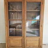 Large antique oak administration cabinet