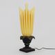 Georgia Jacob gold leaf Flaming Torch table lamp. France 70s