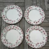 Ensemble de 4 assiettes plates cerise EIT England