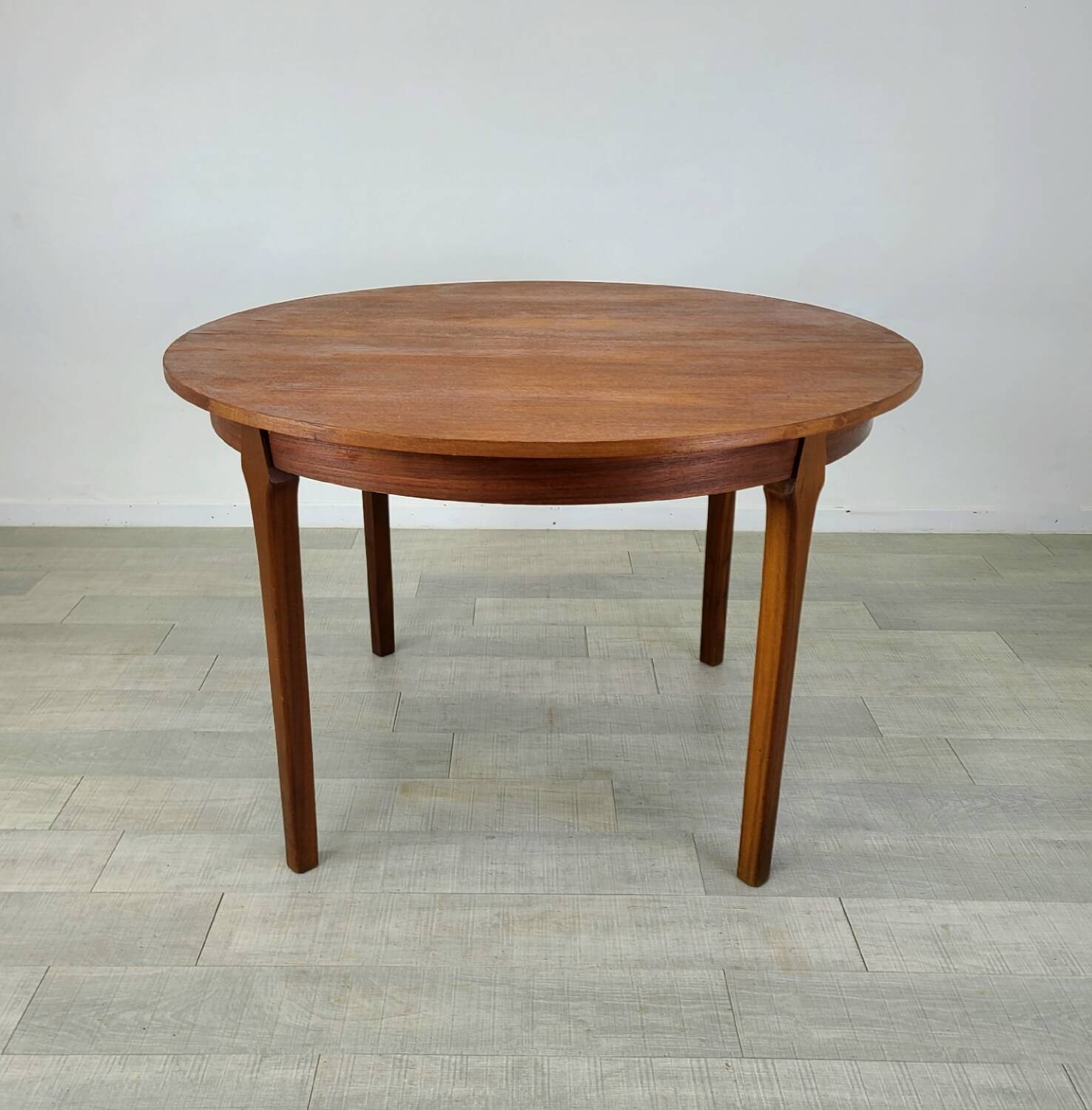 Danish round dining table Scandinavian teak vintage 1960s