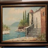 Oil painting on canvas signed Rossini
