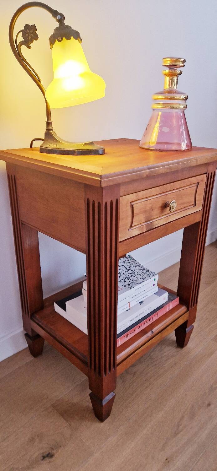 Low cabinet in blond cherry wood, Directoire style