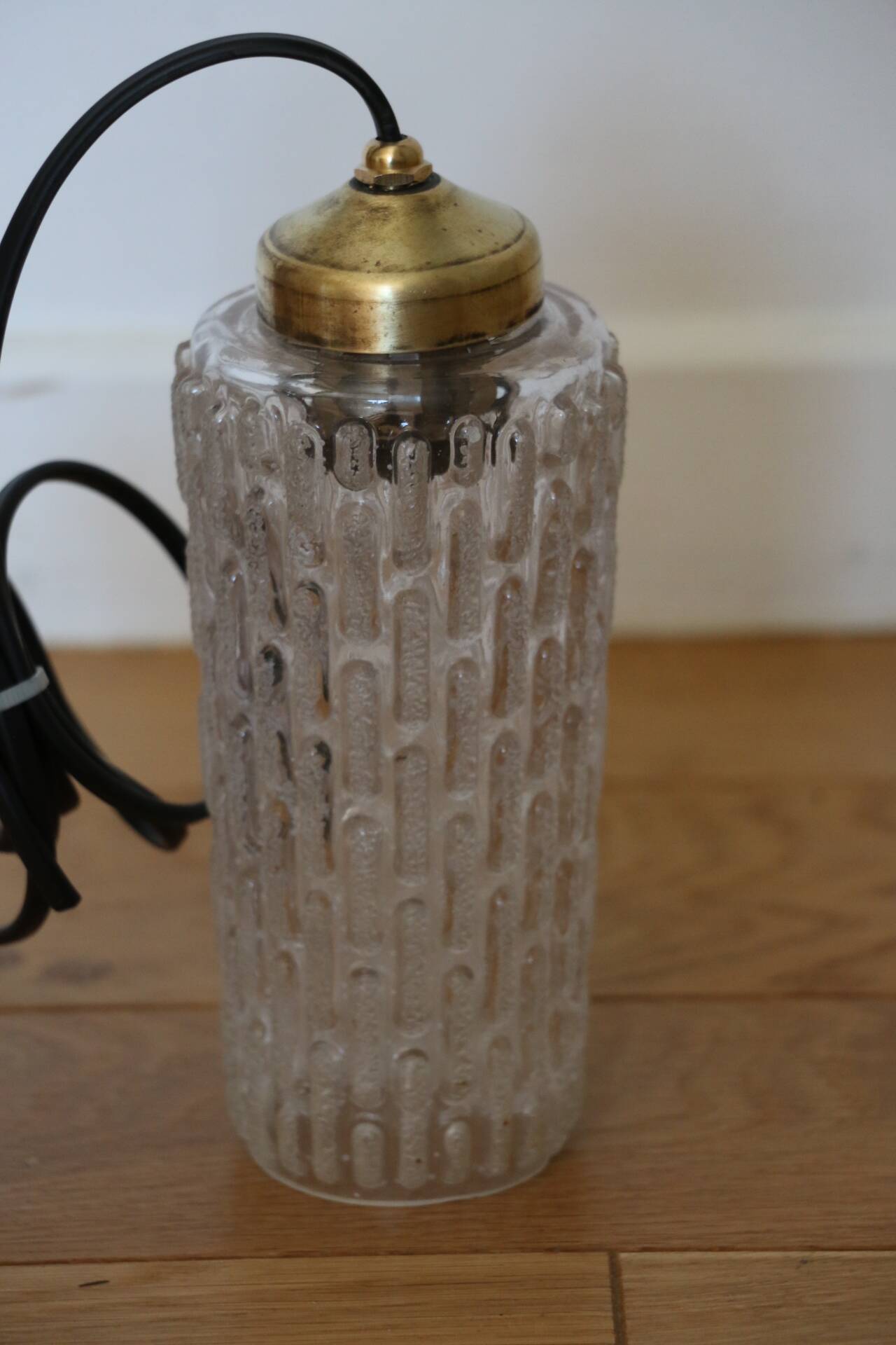 4 baladeuses / suspensions verre laiton 1960