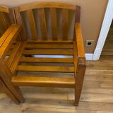 Pair of low armchairs