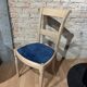 4 chairs with midnight blue velvet seats