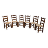 Set of 6 elm chairs