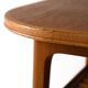 1960s Scandinavian oak coffee table with slatted shelf
