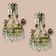 Tole Crystal Sconces Set of 2