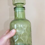 Duo of vintage bottles in Italian glass