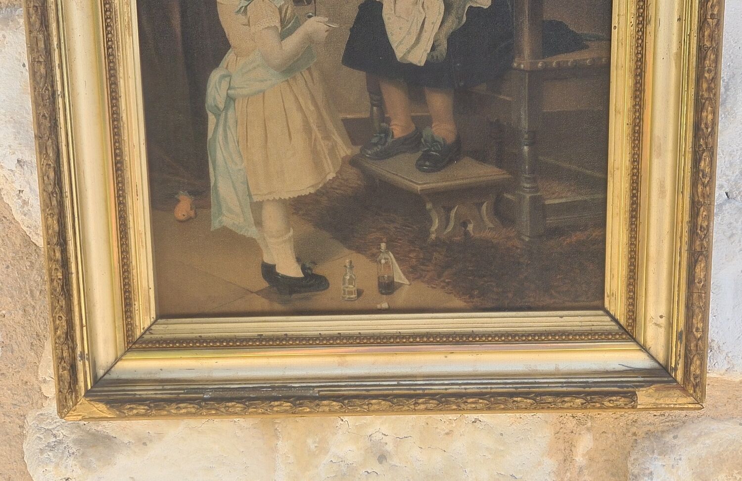 Table "little girls with cats"