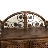 Vintage rattan shelf