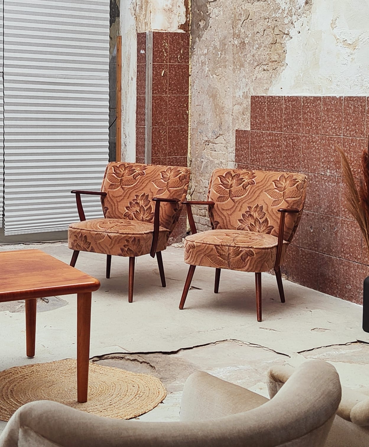 Set de 2 fauteuils de cocktail mid century