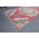 Vintage Turkish Hand-Knotted Wool Cotton Pink Runner Rug 105x228